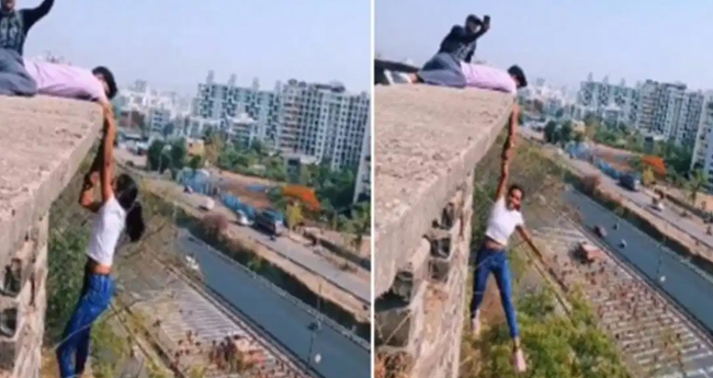 പത്തുനിലക്കെട്ടിടത്തിൽ റീൽസ്  ചിത്രീകരണം; രണ്ടു പേർ അറസ്റ്റിൽ