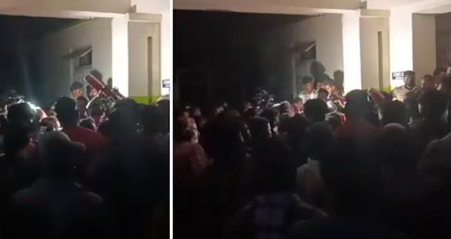എ​സ്എ​ടി ആ​ശു​പ​ത്രി ഇ​രു​ട്ടി​ൽ; പ്ര​തി​ഷേ​ധ​വു​മാ​യി രോ​ഗി​ക​ൾ