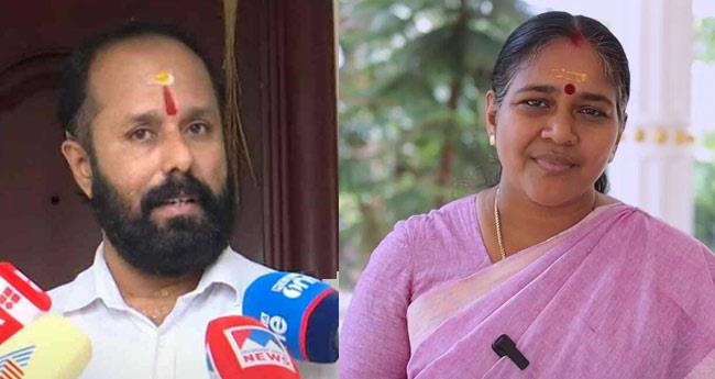 തി​രൂ​ര്‍ സ​തീ​ശു​മാ​യി ബ​ന്ധ​മു​ണ്ടെ​ന്ന ആ​രോ​പ​ണം; ശോ​ഭാ സു​രേ​ന്ദ്ര​ന്‍ ഇ​ന്ന് മാ​ധ്യ​മ​ങ്ങ​ളെ കാ​ണും