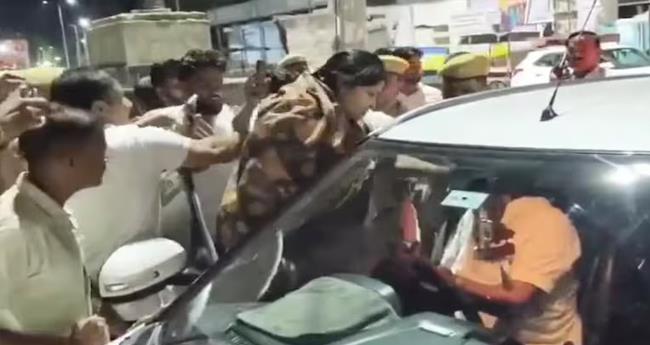 രാജസ്ഥാനിൽ ബിജെപി നേതാവിന്‍റെ മുഖത്തടിച്ച് കോൺഗ്രസ് എംഎൽഎ