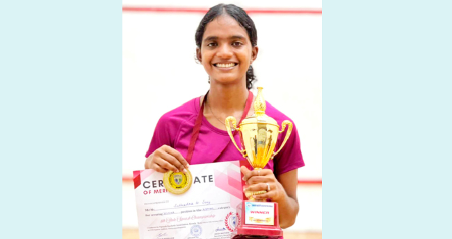 സ്‌​​ക്വാ​​ഷ്:  അ​​ട്ടി​​മ​​റി​​ച്ച്  സു​​ഭ​​ദ്ര