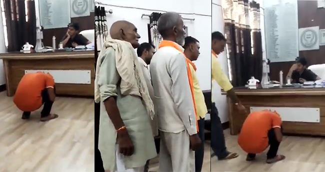 പരാതി നല്‍കാനെത്തിയ ഗ്രാമീണനെ കോഴിയെ പോലെ ഇരുത്തി; എസ്ഡിഎമ്മിനെതിരെ നടപടി