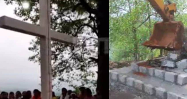തൊമ്മൻകുത്ത്  കുരിശ് തകർക്കൽ: കാ​ളി​യാ​ർ റേ​ഞ്ച് ഓ​ഫീ​സ​റെ സ്ഥ​ലം മാ​റ്റി