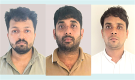 24.7 കോ​ടി​യു​ടെ സൈ​ബ​ര്‍ ത​ട്ടി​പ്പ്:  മൂ​ന്നു പേ​ര്‍ അ​റ​സ്റ്റി​ല്‍