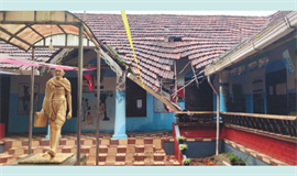 കാർത്തികപ്പള്ളി യുപി സ്‌കൂൾ കെട്ടിടത്തിന്‍റെ  മേൽക്കൂര തകർന്നുവീണു