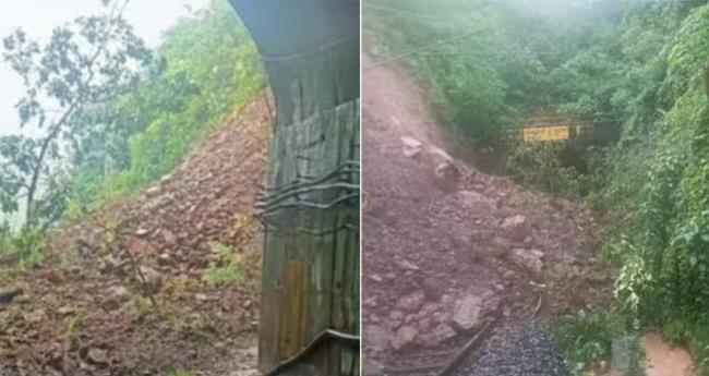കൊ​ങ്ക​ൺ പാ​ത​യി​ൽ മ​ണ്ണി​ടി​ച്ചി​ൽ; നാ​ല് ട്രെ​യി​നു​ക​ൾ റ​ദ്ദാ​ക്കി