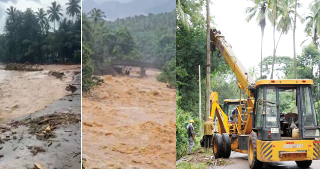 പു​ഴ ര​ണ്ടാ​യി മു​റി​ഞ്ഞൊ​ഴു​കി; 500 കോ​ടി​യു​ടെ നഷ്ടം