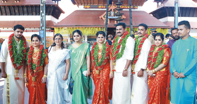 പ​ഞ്ച​ര​ത്ന​ങ്ങ​ളി​ൽ മൂ​ന്നു​ പേ​ർ​ക്കു ക​ണ്ണ​നു മു​ന്നി​ൽ മാം​ഗ​ല്യം