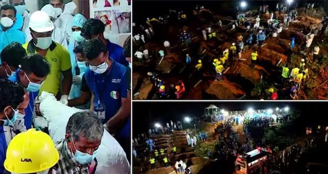 മടക്കം ഒരുമിച്ച് ; തി​രി​ച്ച​റി​യാ​നാ​കാ​ത്ത എ​ട്ട് മൃ​ത​ദേ​ഹ​ങ്ങ​ൾ സം​സ്ക​രി​ച്ചു