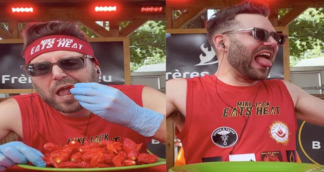 Ghost Pepper Gauntlet: Mike Jack Devours 50 Bhut Jolokias in Under 15 Minutes for New World Record!