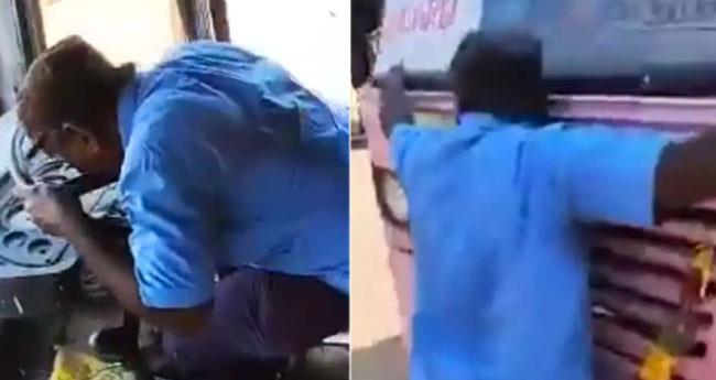 Tamil Nadu Driver Kisses Steering Wheel Hugs Bus On His Retirement Day