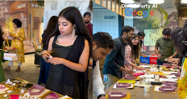 Google Hyderabads Grand Diwali Bash Goes Viral Leaving Netizens "Green with Envy" and Calling the Office "Dreamland"