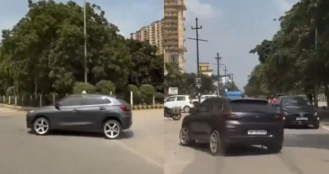 Noida Traffic Police Impose Hefty Fine on Youth for Reckless Public Road Drifting