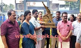 സംസ്ഥാന സ്കൂൾ കായികമേള: സ്വ​ർ​ണക്ക​പ്പി​ന് നേ​മ​ത്ത് സ്വീ​ക​ര​ണം