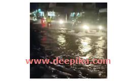 ക​ന​ത്ത മ​ഴ​യി​ൽ ക​ള്ളി​ക്കാ​ട് ജം​ഗ്ഷ​ൻ  വെ​ള്ള​ത്തി​ലാ​യി;  പ​ല​യി​ട​ത്തും നാ​ശ​ന​ഷ്ടം