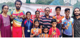 കൊല്ലം റോ​ള​ർ സ്‌​കേ​റ്റി​ംഗ് ക്ല​ബിനു മി​ക​ച്ച നേ​ട്ടം