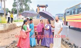 നി​ർ​മാ​ണപ്ര​വൃ​ത്തി​ക​ൾ ത​ട​സ​പ്പെ​ടു​ത്തി