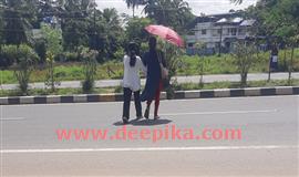 ദേശീ​യ​പാ​ത കൊ​ല്ല​ത്ത​റ​യിൽ കാ​ഴ്ചമ​റ​യ്ക്കു​ന്ന  ഡി​വൈ​ഡ​റി​ലെ ചെ​ടി​ക​ൾ വെ​ട്ടി​മാ​റ്റ​ണം