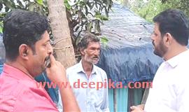 ഉ​ട​മ​യെ ആ​ശ്വ​സി​പ്പി​ച്ച് വി.​കെ. ശ്രീ​ക​ണ്ഠ​ൻ എം​പി;  പ​ശു​വി​നെ വാ​ങ്ങി​ന​ൽ​കു​മെ​ന്നും ഉ​റ​പ്പ്