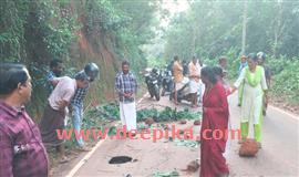 ചു​ഴ​ലി-ചെ​ങ്ങ​ളാ​യി റോ​ഡി​ൽ പ​നം​ങ്കു​ന്ന് ക​യ​റ്റ​ത്തി​ൽ ഗ​ർ​ത്തം: ഗ​താ​ഗ​ത​ത്തി​ന് നി​യ​ന്ത്ര​ണം