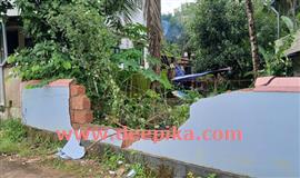 ചാ​ലി​യാ​ർ മൈ​ലാ​ടി​പൊ​ട്ടി​യി​ൽ  കാ​ട്ടാ​ന വീ​ടി​ന്‍റെ മ​തി​ൽ ത​ക​ർ​ത്തു