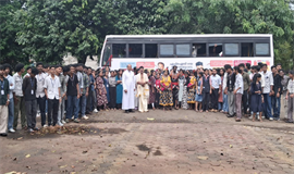 യു​വ​ജാ​ഗ​ര​ൺ ക​ലാ​ജാ​ഥ​യ്ക്ക് അ​രു​വി​ത്തു​റ കോ​ള​ജി​ൽ സ്വീ​ക​ര​ണം