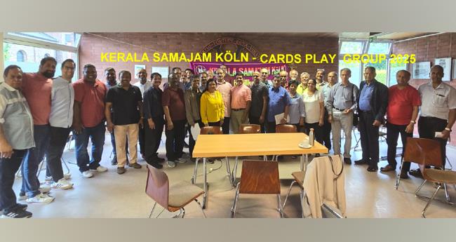 കൊ​ളോ​ണ്‍ കേ​ര​ള സ​മാ​ജം ചീ​ട്ടു​ക​ളി മ​ത്സ​രം ന​ട​ത്തി